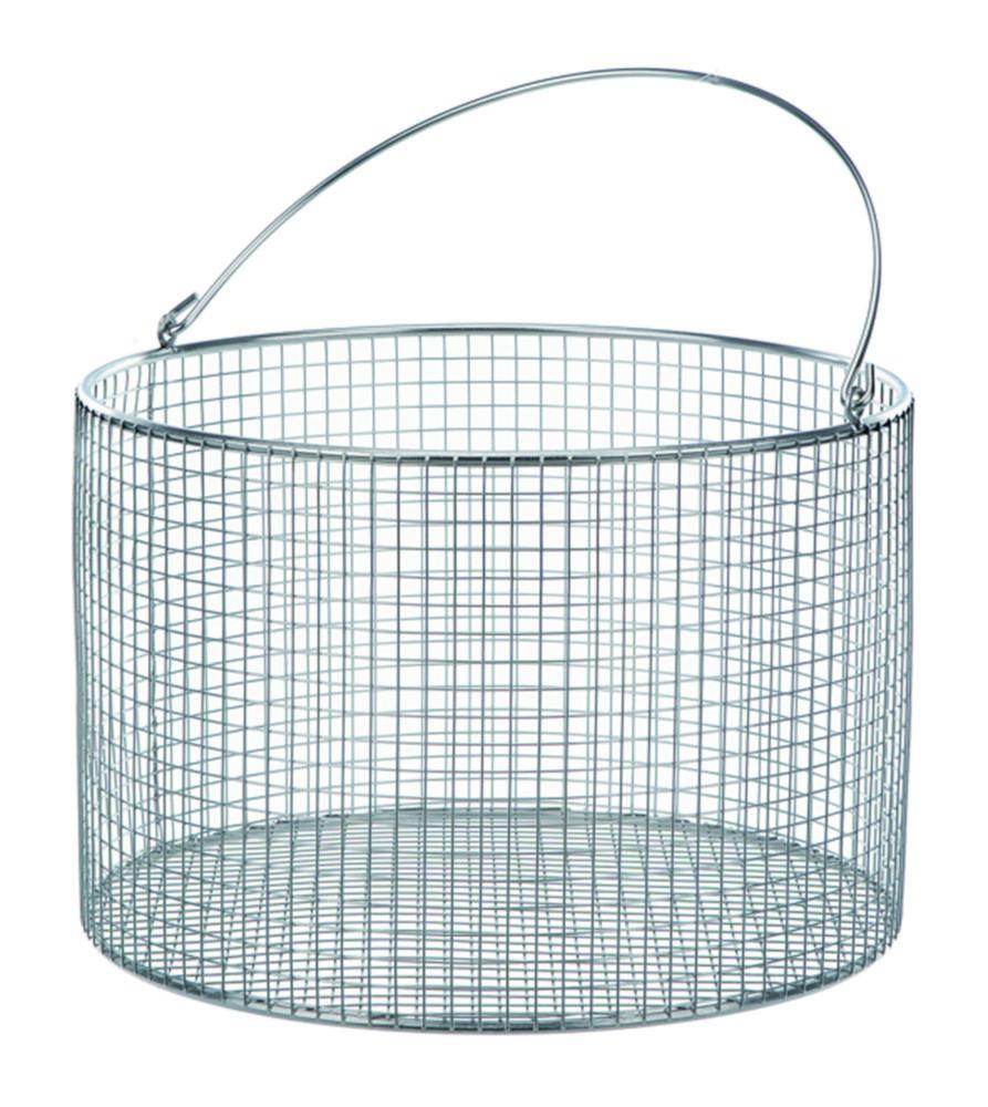 BOCHEM Wire Basket with Handle 180 mm 210 mm Ø, 18/10 E-POLI Mesh 8x8mm