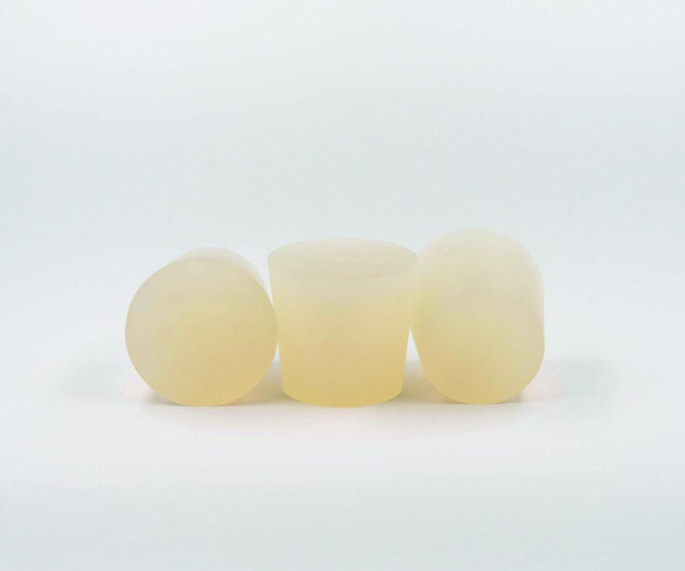 Deutsch & Neumann Silicone Stopper 50.5x59.5x45mm with 2 Holes Ø11.5 mm, Transparent, Pack of 6 (VMQ, DIN 12871)

