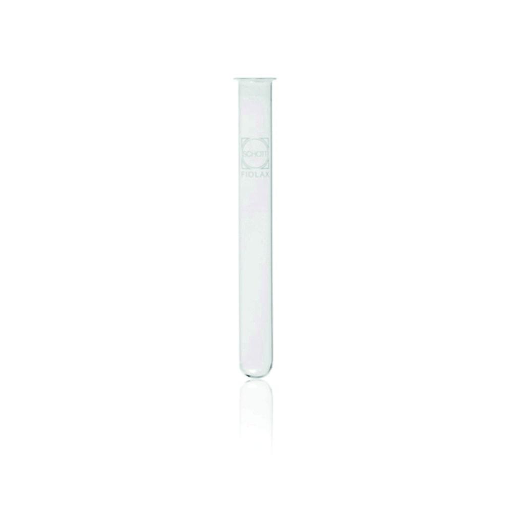DWK Duran Test Tubes FIOLAX 12x100mm, Pack of 100, with Rim