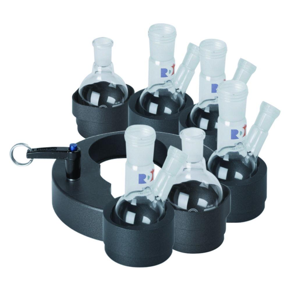 Heidolph Package Heat-On Multi-Well including 1 x Multi-Well Mounting, 6 Inserts for 2×25, 2×50, 2×100 ml Flasks


