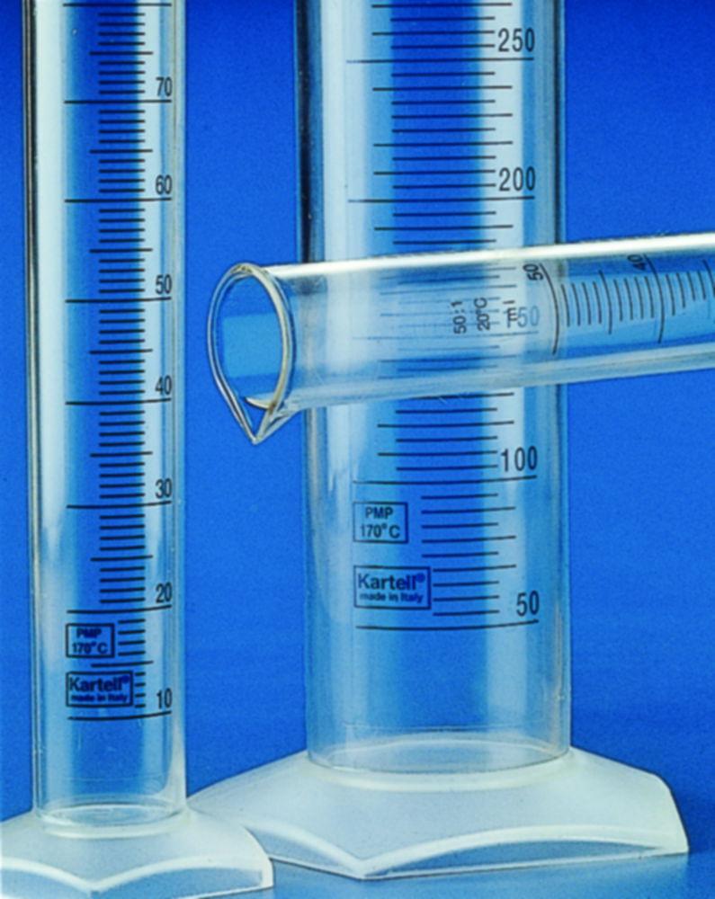 Kartell Measuring Cylinder 50 mL Tall Form Blue Graduation PMP TPX Class B