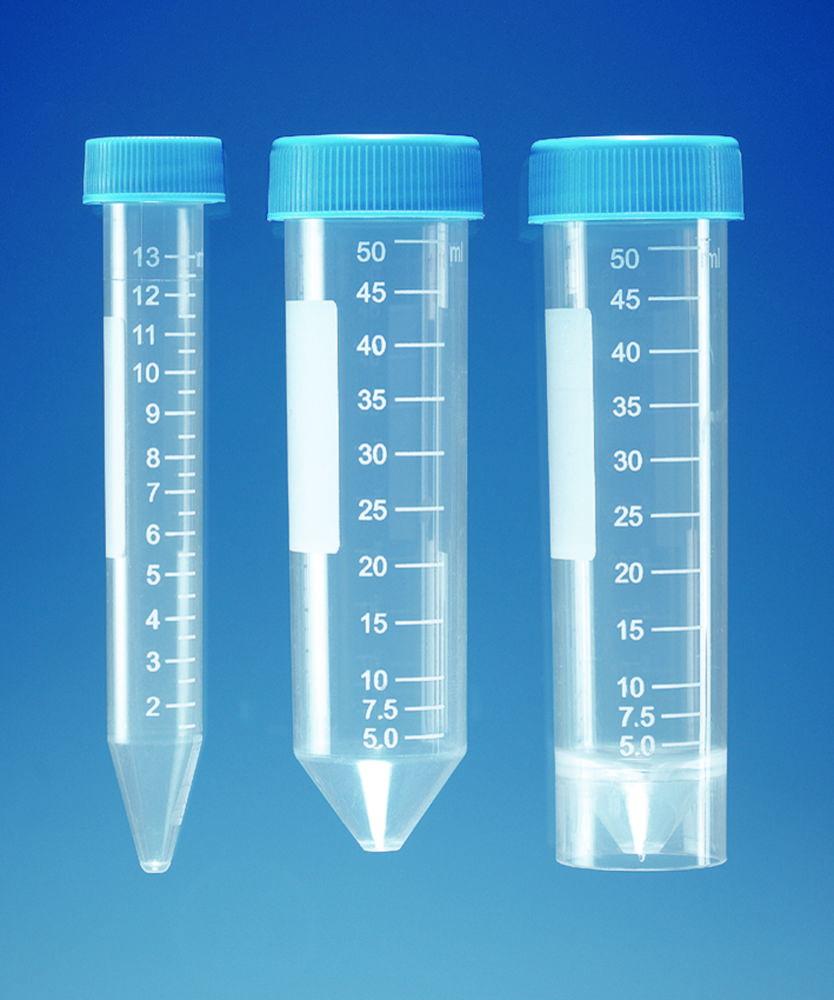 BRAND Centrifuge Tubes 50 mL, PP Graduated with Screw Cap, Round Bottom, Non-Sterile, Pack of 300