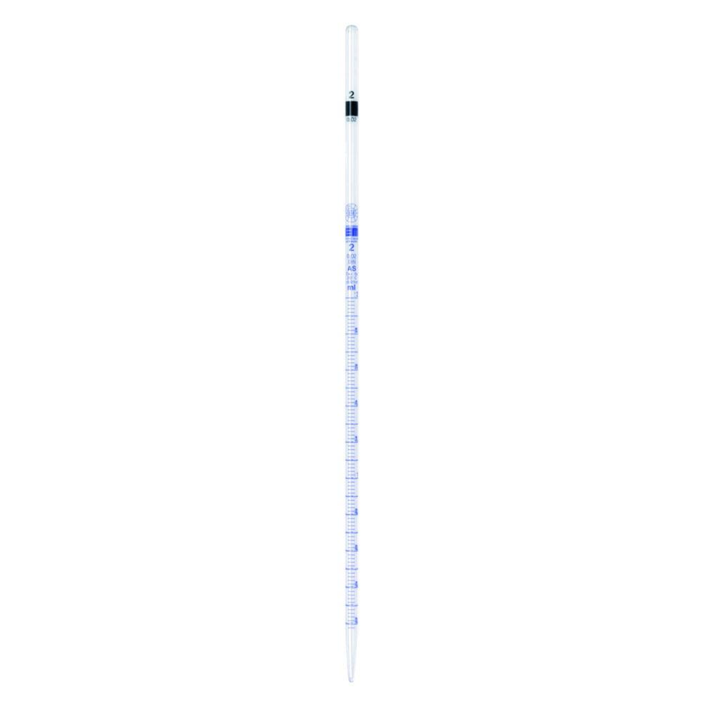 Hirschmann Vol.pipettes 25:0.1ml, cl.AS Zero Below, Blue Graduated, KB