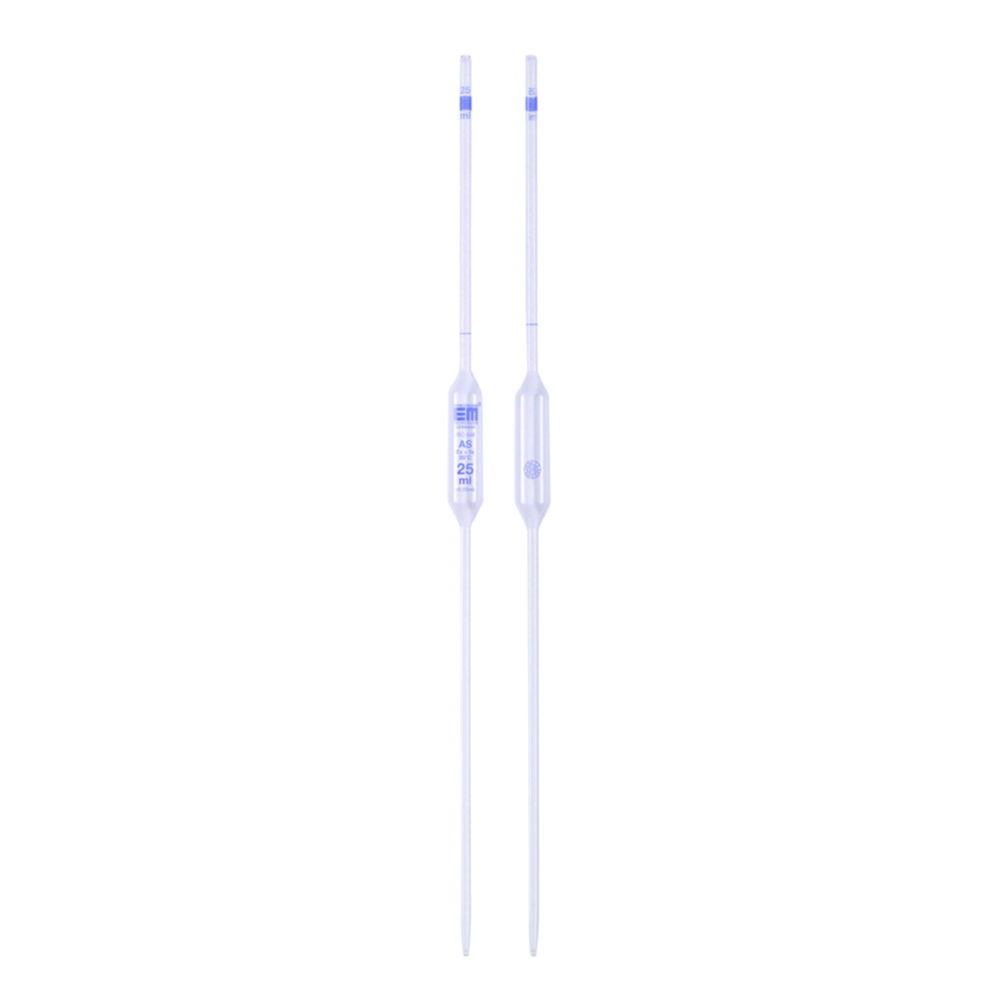 Hirschmann Laborgeräte 20 mL Volumetric Pipette, Class AS, AR-Glass, Blue Graduation