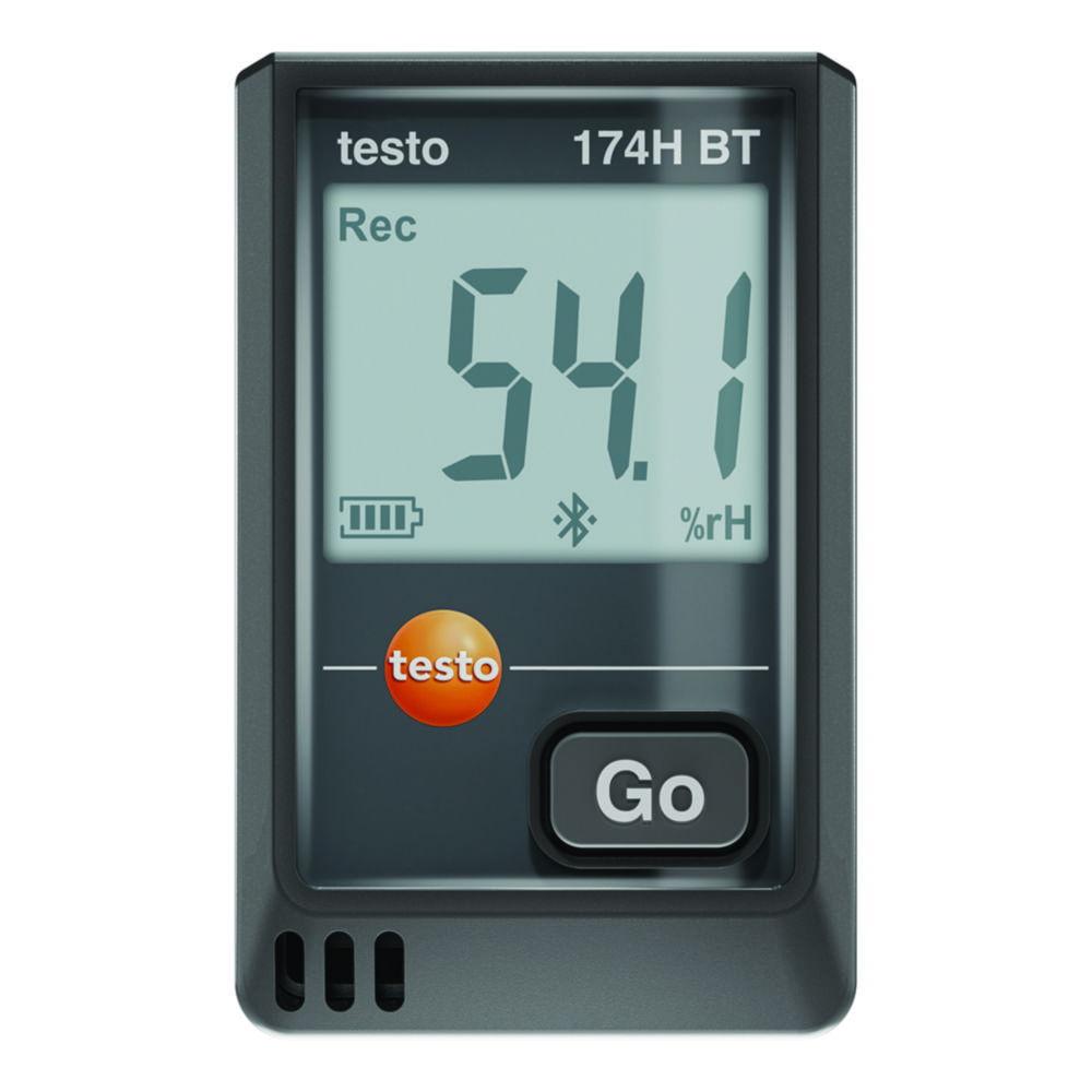 Testo Mini Temperature & Moisture Data Logger Testo 174 H BT with Bluetooth and Mobile App (Black)