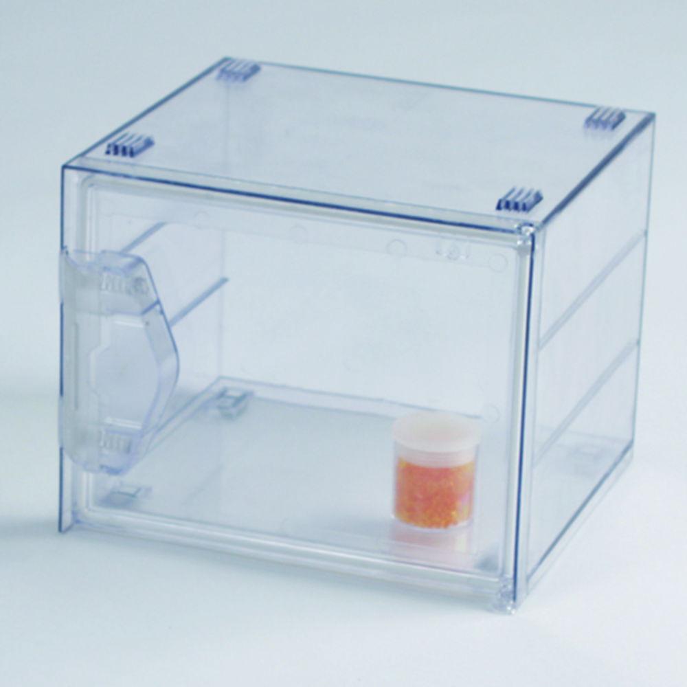 Bohlender SICCO Mini Desiccator Cabinet, Transparent Polycarbonate, 224x200x168 mm, with Silica Gel