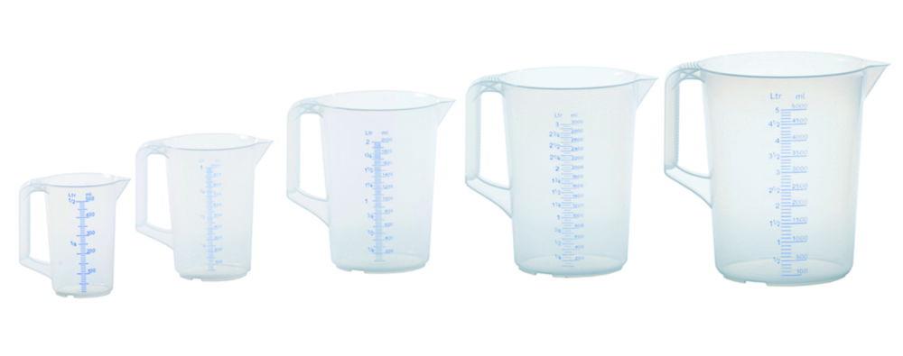 Measuring jug 2000ml, PP, 2 scales transparent, closed handle