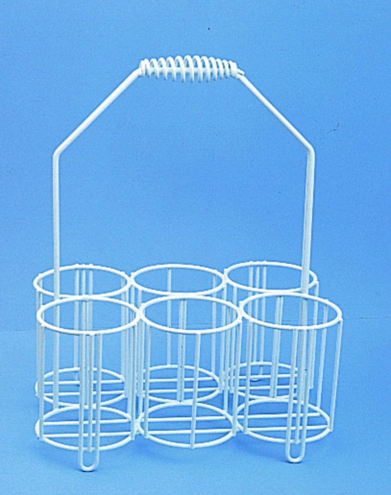 Württ PE-Coated Wire Bottle Carrier for 10 x 100 ml Bottles (100x100 mm)


