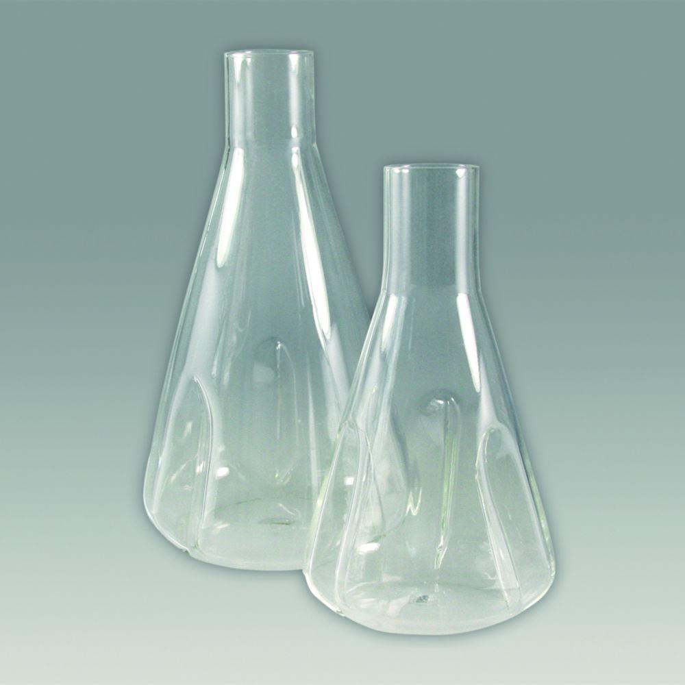 Witeg Baffle Flask 2000 ml with Three Baffles, Straight Neck for Metal Caps, Flask Ø166 mm, Height 305 mm, Neck Ø38 mm

