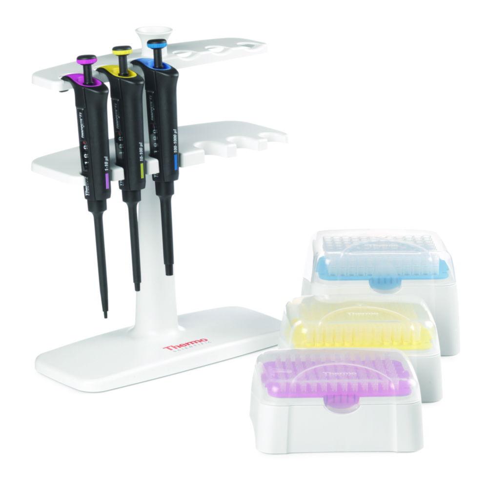 Thermo Finnpipette F2 GLP Kit (4) with Pipettes 2-20 µL, 20-200 µL, 100-1000 µL, and 1 x Finn Pipette Stand