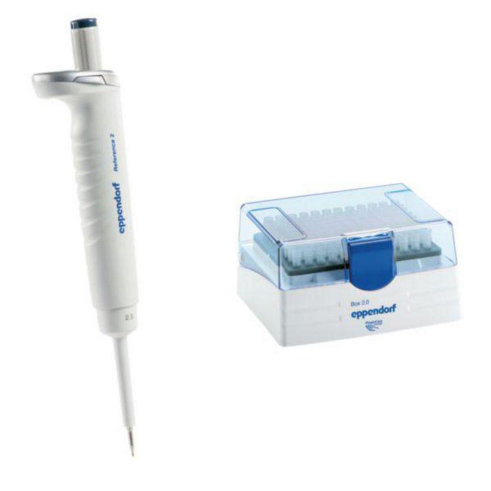 Eppendorf Reference 2 G Variable Single-Channel Pipette 0.1-2.5 µL, Dark Gray, including Eppendorf Tips Box

