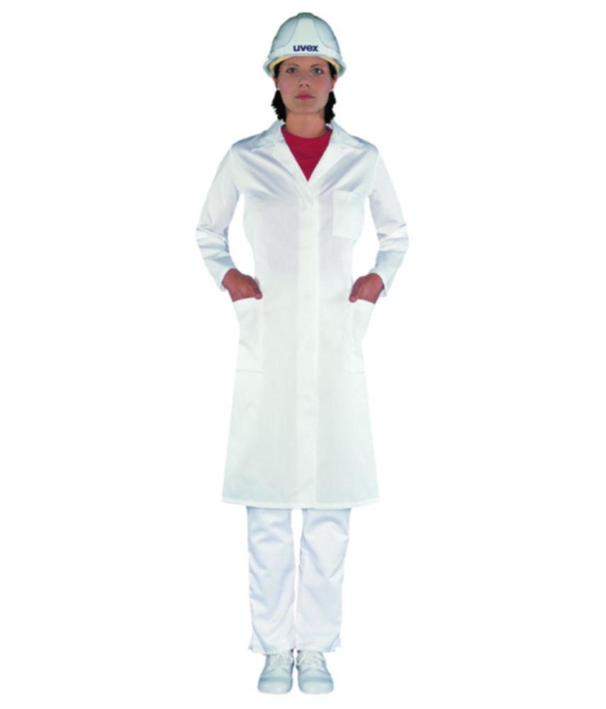 Uvex Ladies Laboratory Coat, Size 36, White, 65% Polyester / 35% Cotton, 1/1 Arm Type (81510)​

