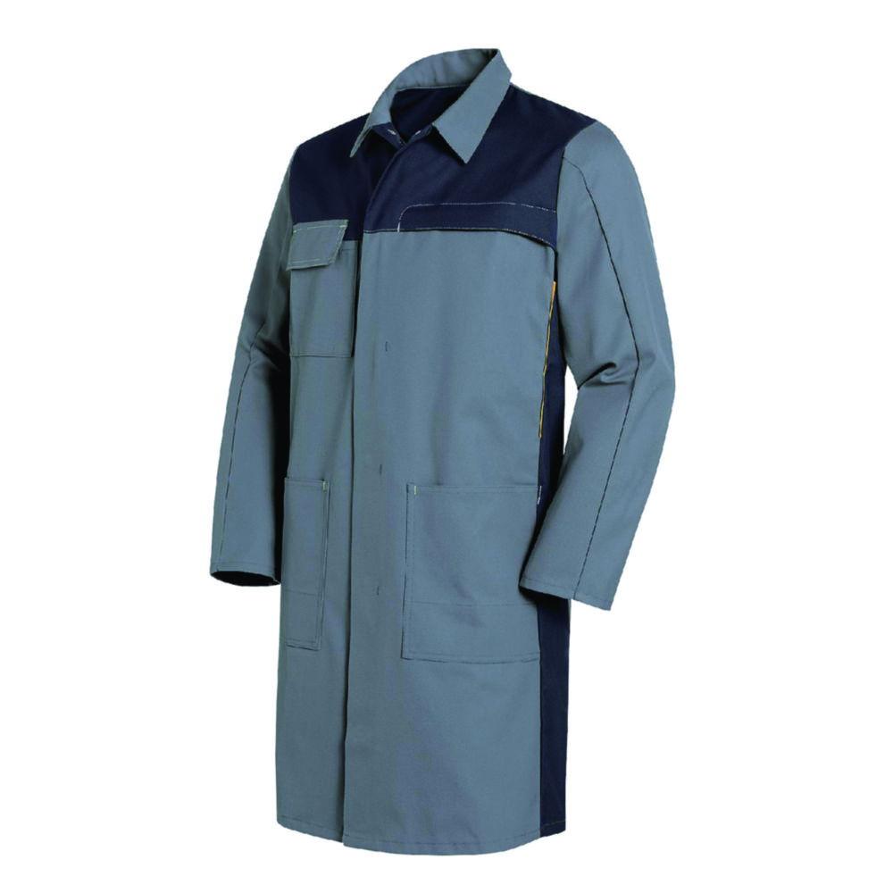 Uvex Men’s Laboratory Coat, Size 48/50, Grey, 65% Cotton, 35% PE, 1/1 Arm with Snaps, Type 16284

