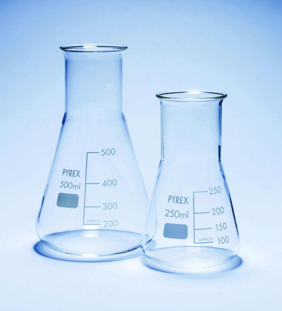 DWK Erlenmeyer Flask 500ml Wide Neck Pyrex Graduated Pack of 10
