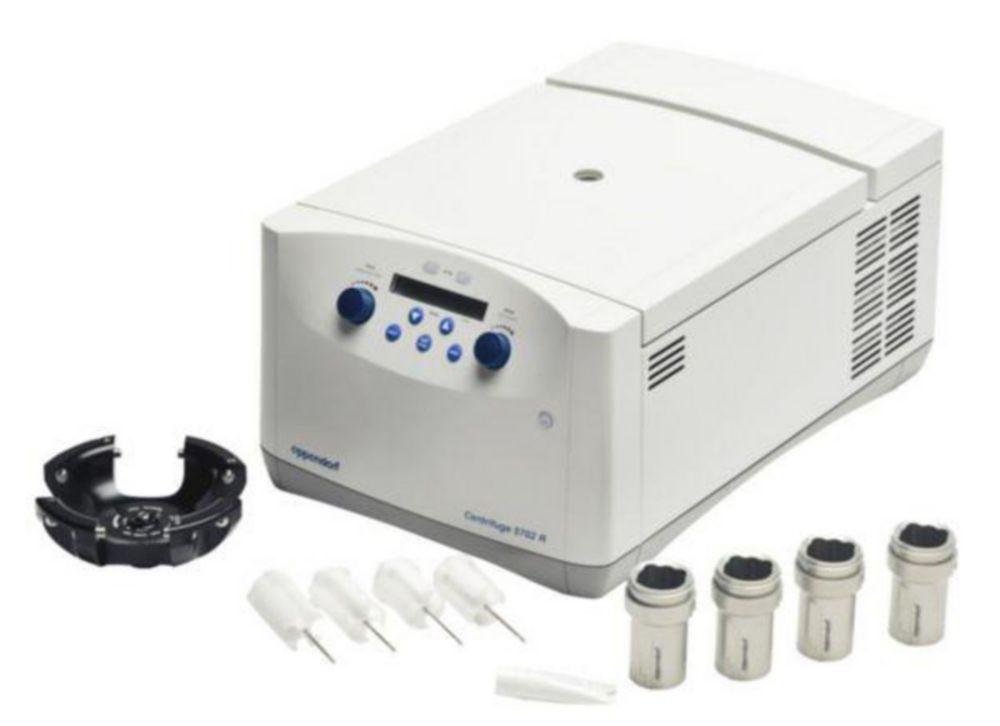 Eppendorf Centrifuge 5702 R 230V 50/60Hz including Rotor A-4-38 and 13/16mm Adapters