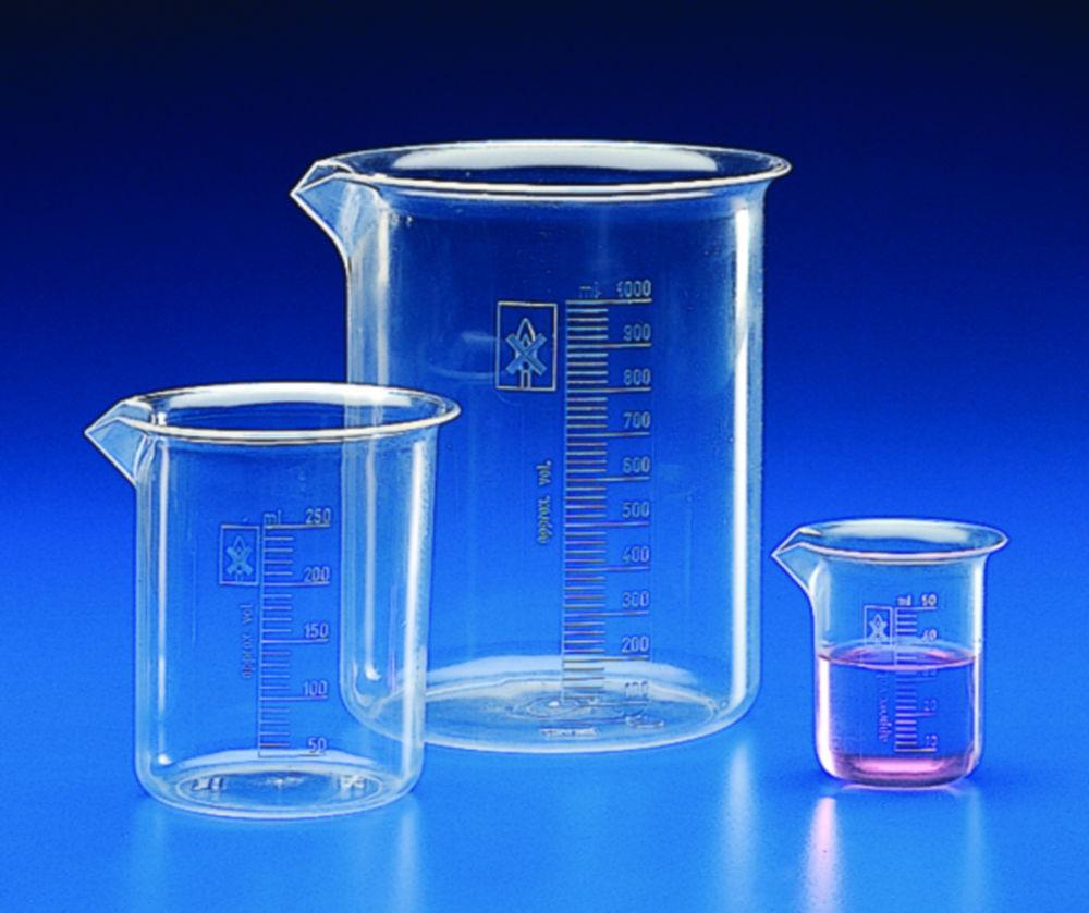 Kartell Beaker 25 mL PMP TPX Low Form Graduated Autoclavable
