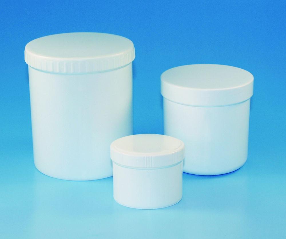 LLG Sample Containers Round 75 mL PP, White with Screw Lid, Pack of 10