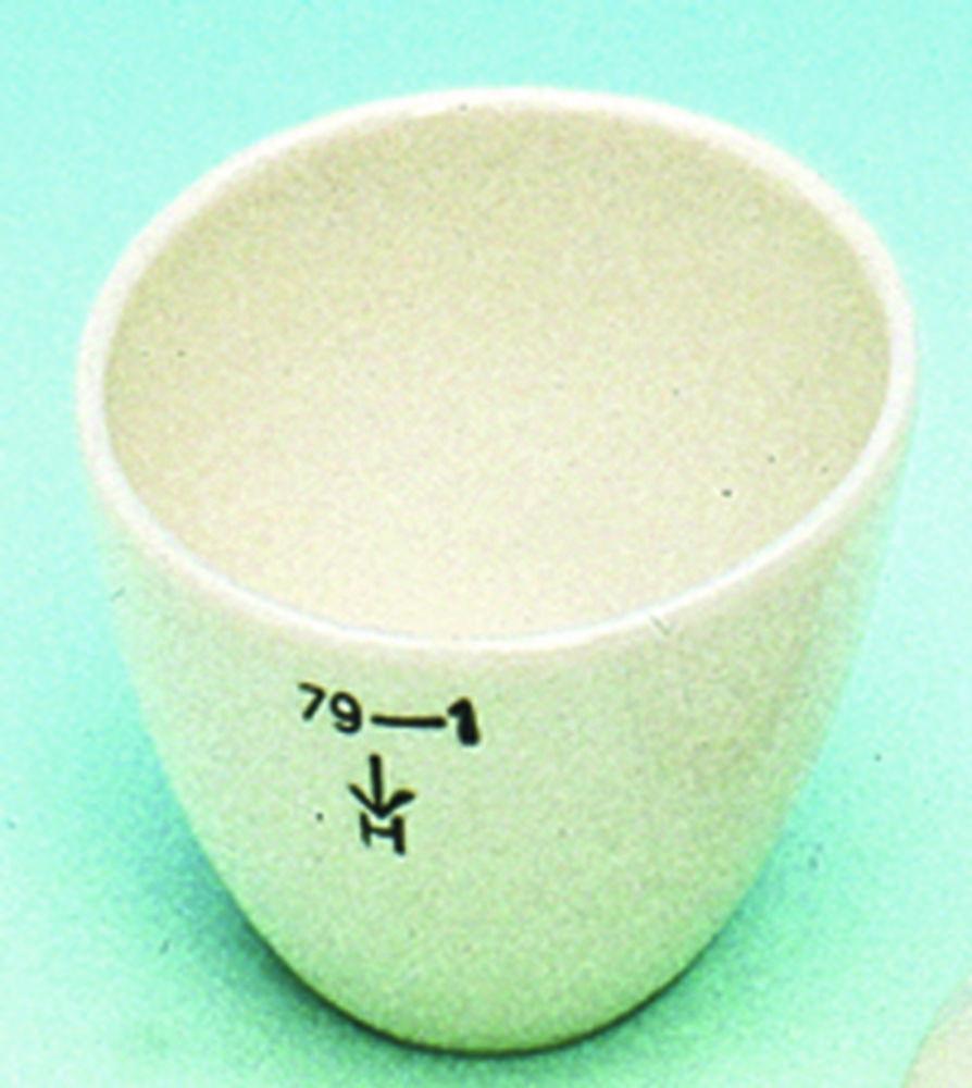 Haldenwanger Porcelain Crucible, 40mm Ø, Low Form, Glazed (DIN 12904)