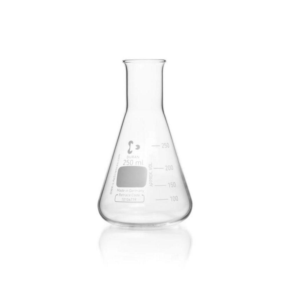 DWK Duran 250 mL Narrow Neck Erlenmeyer Flask