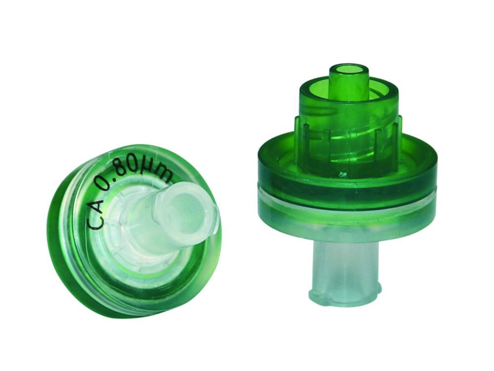 LLG Syringe Filter from CA, 0.80 µm Ø 25 mm, Green, Sterile, Pack of 50