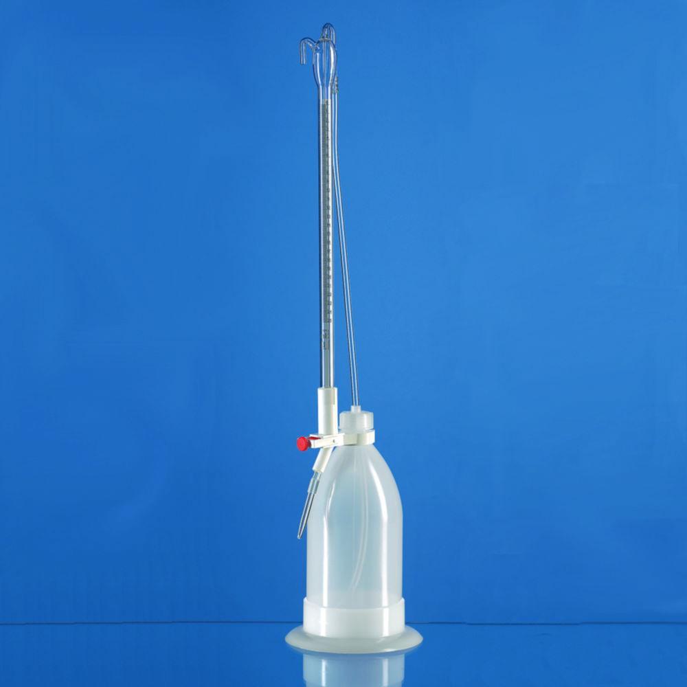 BRAND Titrator Schilling Cap 15 mL/0.1 mL with 500 mL PE-HD Reservoir Bottle