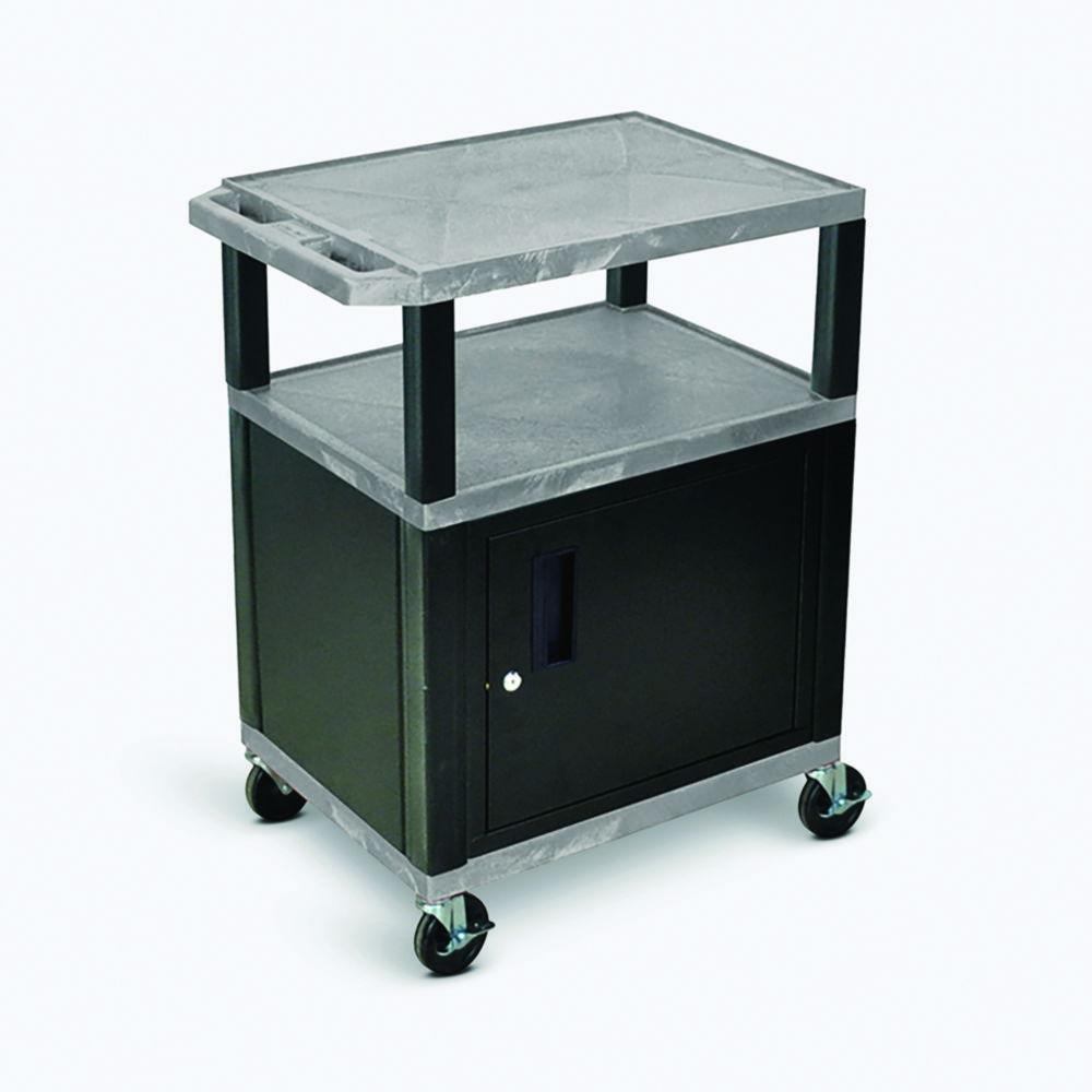 Langkavel Laboratory Trolley WTLK 26 C, Grey 46x61x66 cm, 2 Trays including Black Cabinet