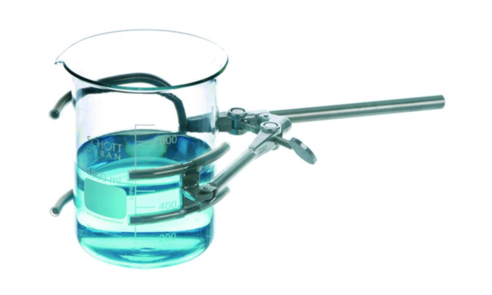 BOCHEM Retort Clamp 150 mm, 4 Prongs Type 1, 0-120 mm, 18/10 Steel, Prongs with Silicone Coating