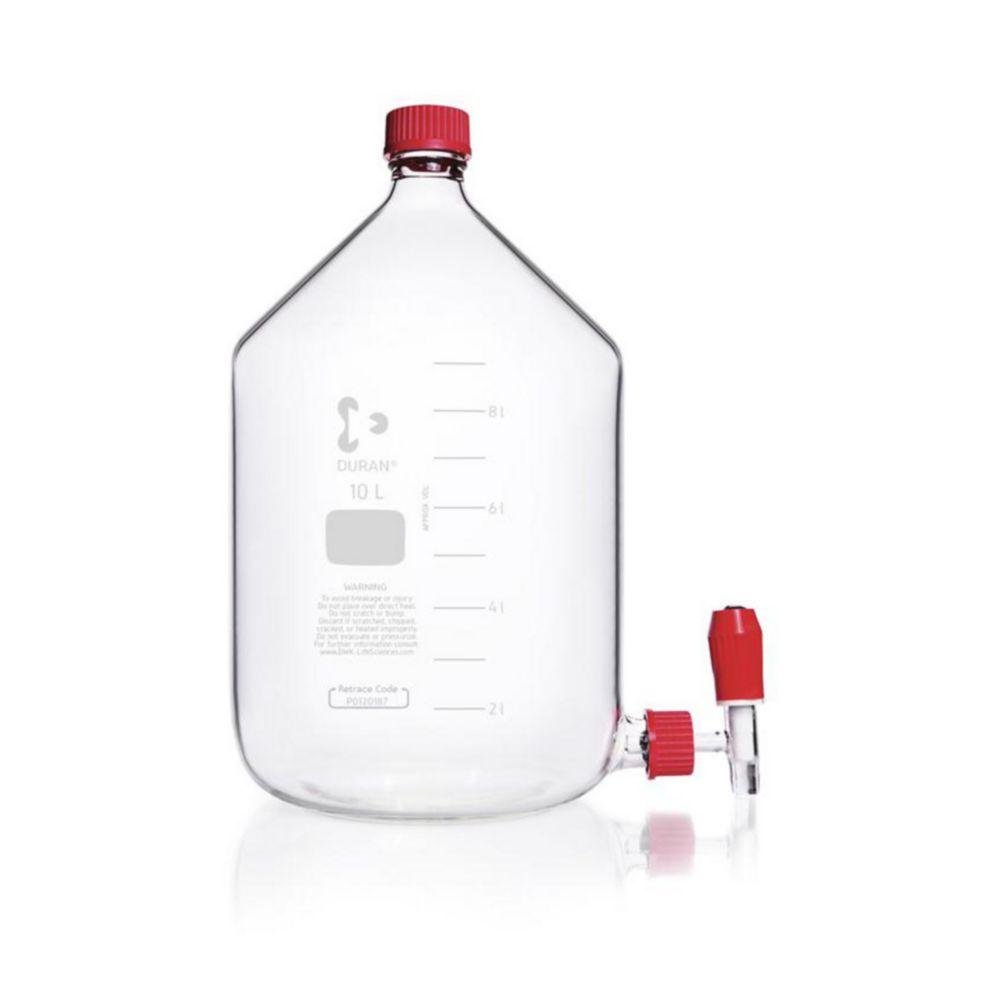 DWK Duran Aspirator Bottle 10000 ml Neck with GL 45, with GL 32 Tubulature