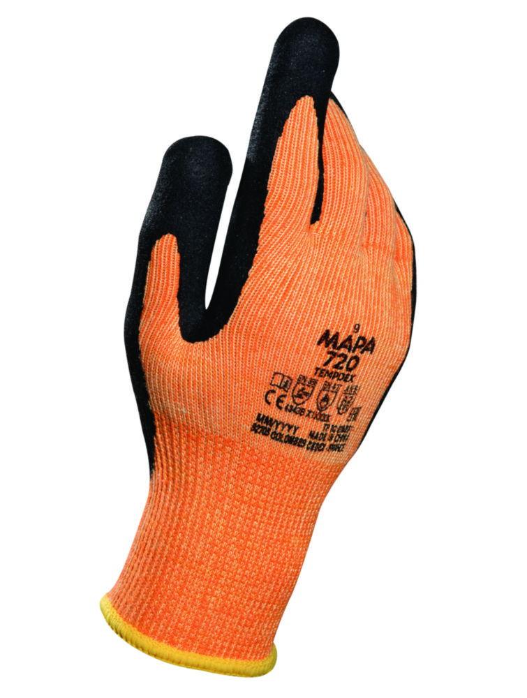 MAPA Temp-Dex 720 Thermal Protection Gloves, Size 9, EN 420, EN 388, EN 407, Per Pair
