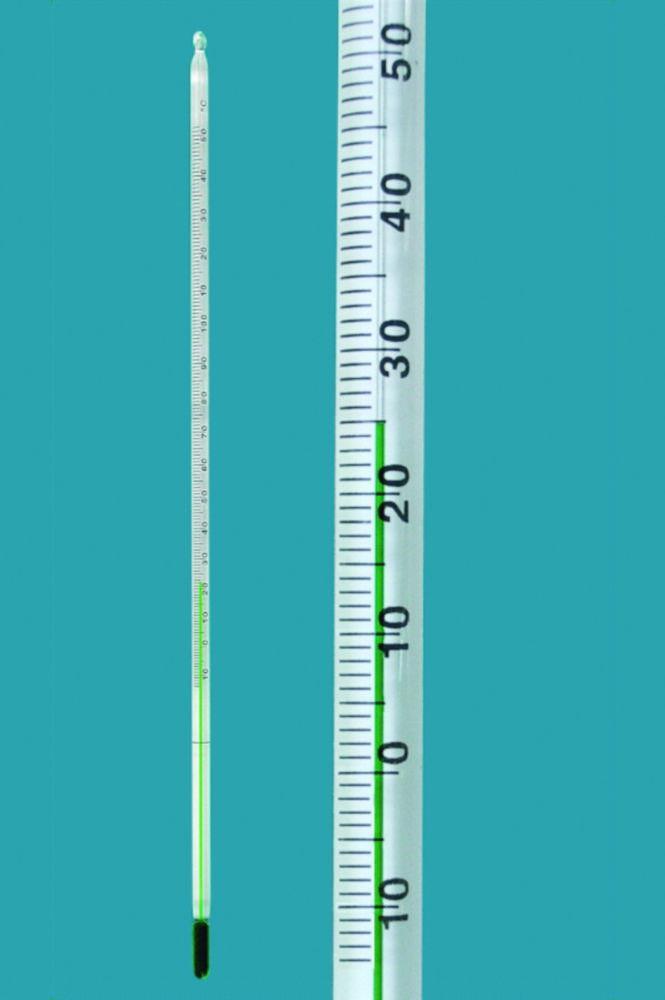 LLG Thermometer Solid Stem -10/0°C +110:1°C 300x5.5–6.5 mm 76 mm Submergence Eco-Friendly Liquid