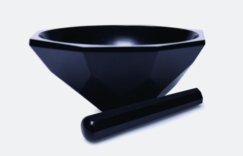 ISOLAB Agate Mortar 85 mm, Black, with Pestle
