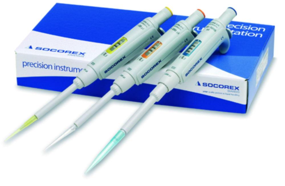 SOCOREX Acura Manual 825 Triopack S Pack of 3 Micro Pipettes 20/200/1000µl