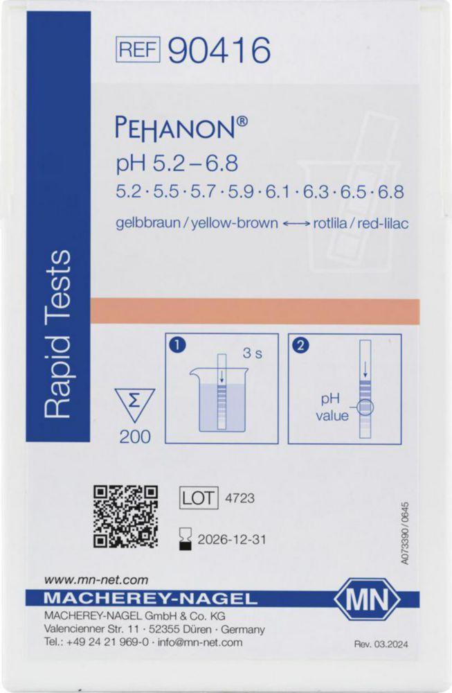 Macherey-Nagel PEHANON pH 5.2-6.8 Pack of 200 Strips