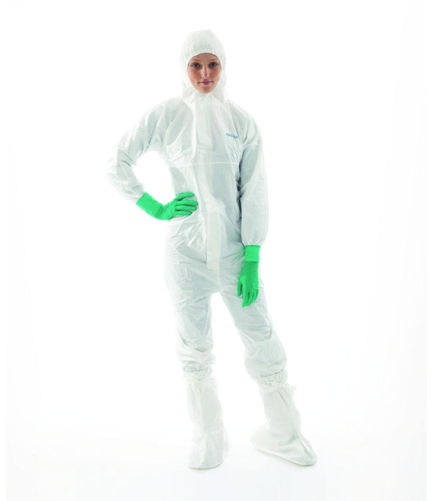 BioClean-D single use Overall for cleanroom size XXL, PP/PE, white, with hood, model BDCHT, pack of 20x1