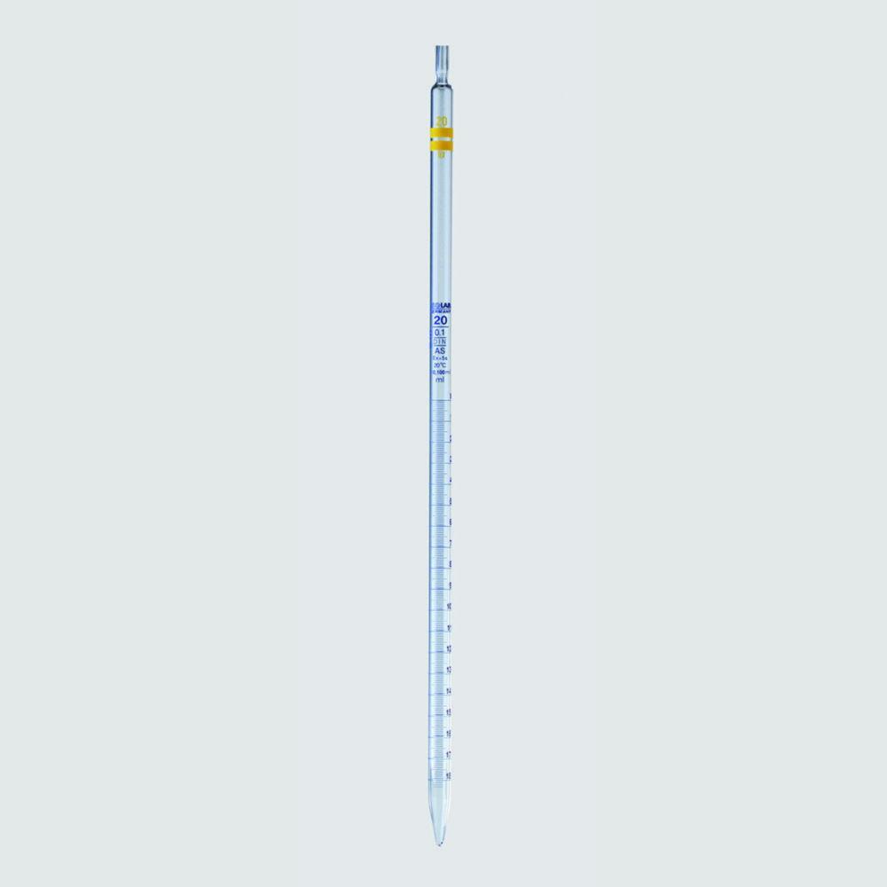 ISOLAB Measuring Pipettes 2 mL Class A, Blue Grad, 360 mm, Pack of 10
