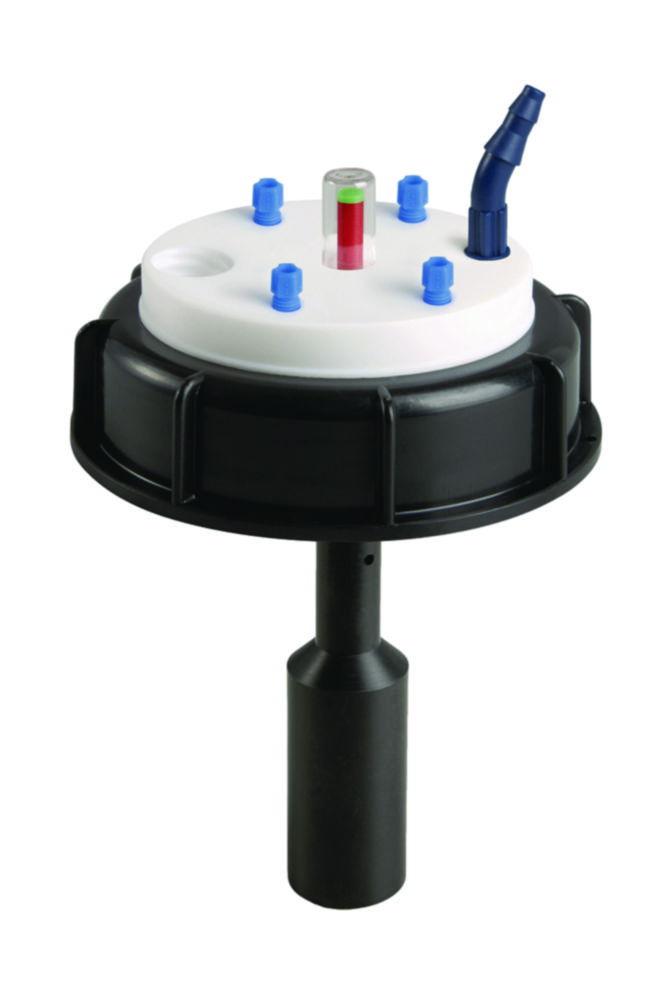 SCAT SafetyWasteCap S90 with Mechanical Level Control, 4x3.2mm OD, 1x6.4mm ID (Leak)
