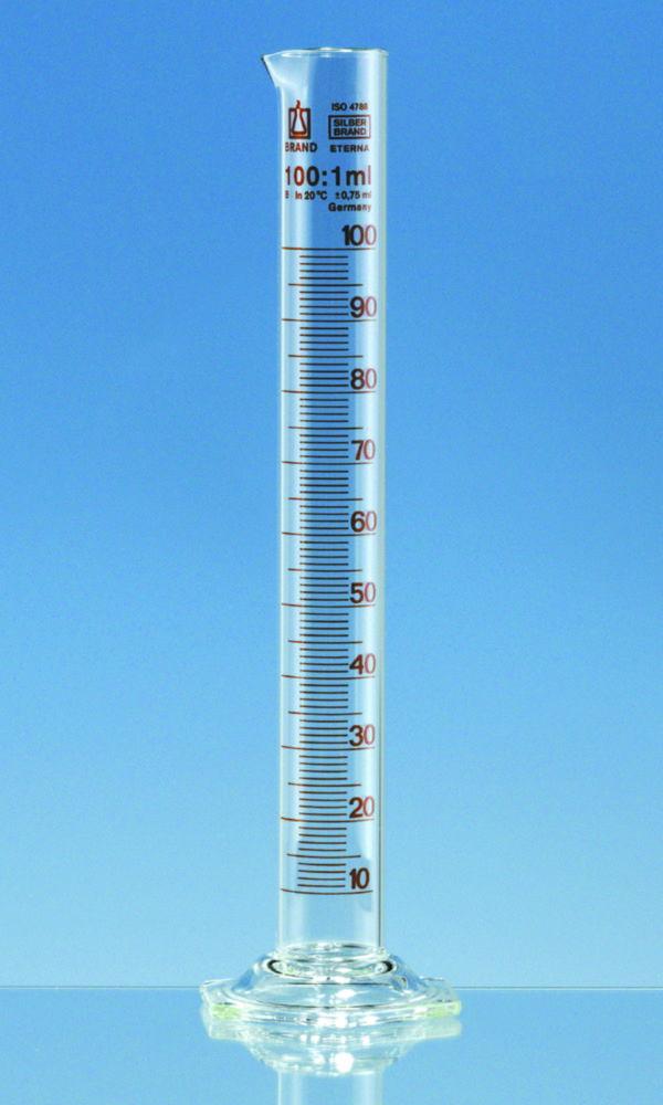 BRAND Measuring Cylinders Tall Form Class B Cap 500mL Borosilicate 3.3 (Pack of 2)

