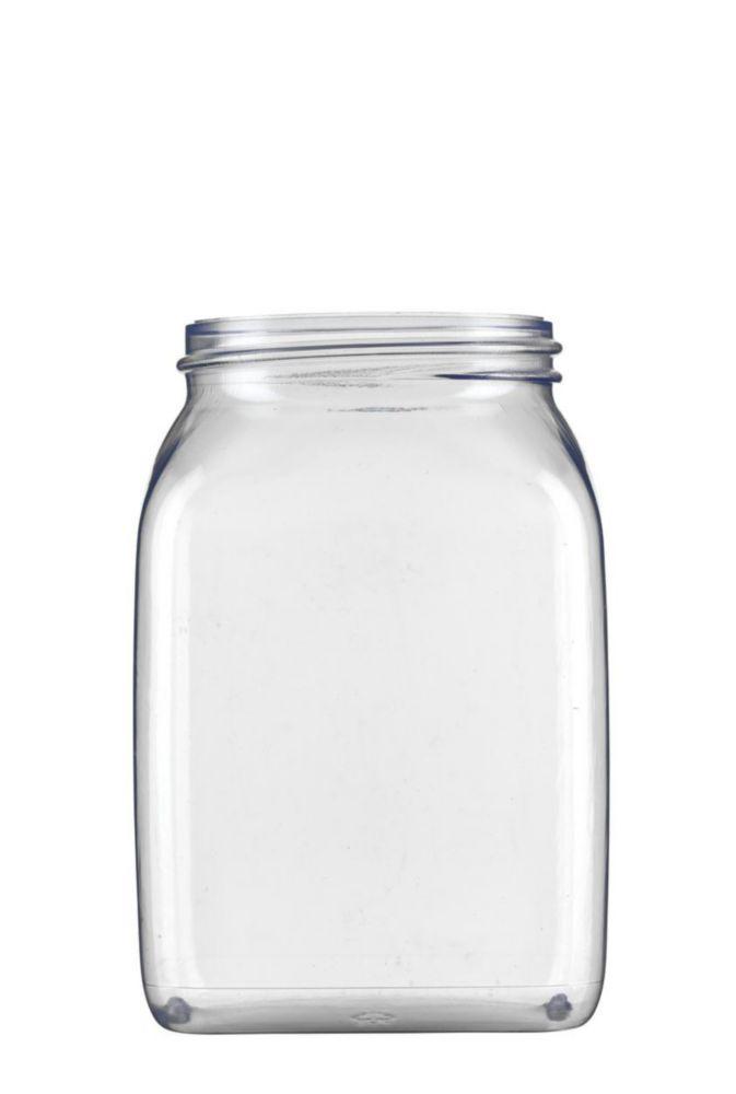 Kautex Textron Square Wide Neck Container Hard PVC Clear 1000mL