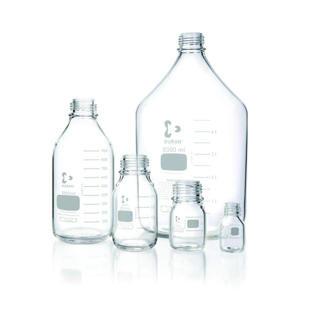 DWK Duran Laboratory Bottle 750 ml, Clear Glass GL45, With Division, without Cap and Pouring Ring