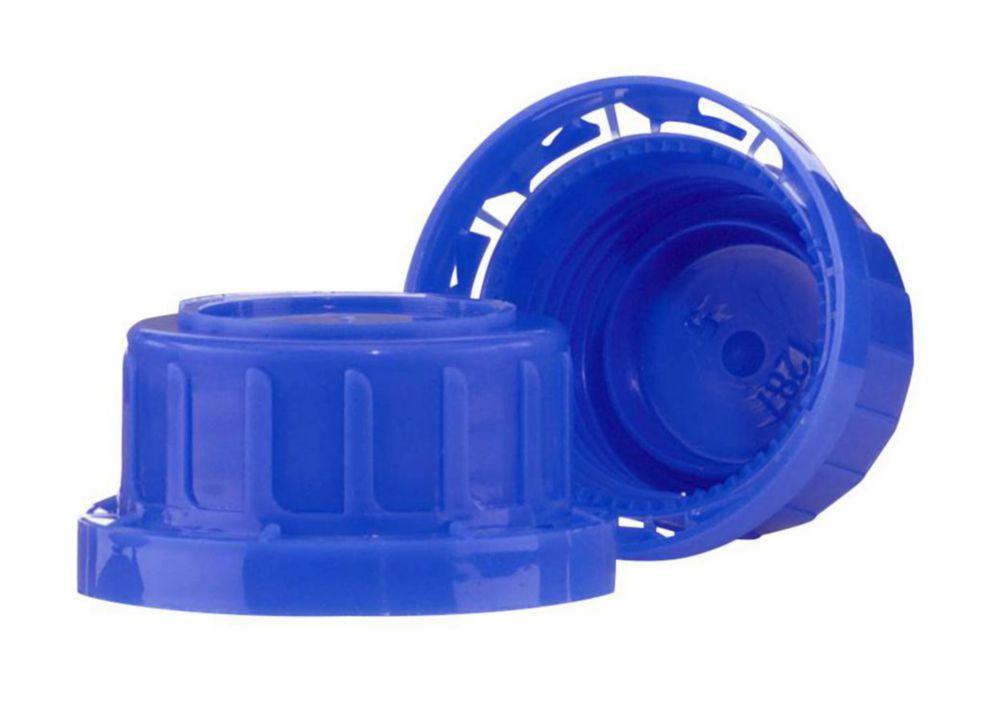 Kautex Tamper-Evident Cap, PP Blue, 28 mmØ for 50 mL Flasks