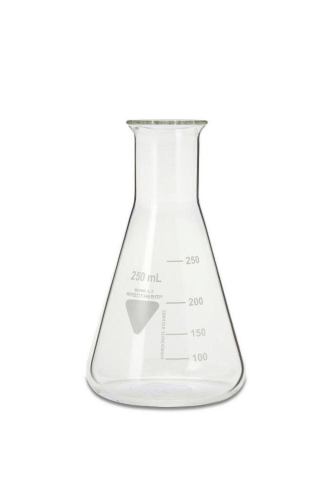 Scherf Erlenmeyer Flask 250 ml, Narrow Neck, Boro 3.3, Pack of 10