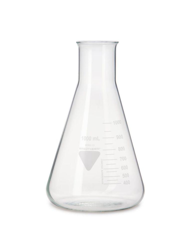 Scherf Erlenmeyer Flask 1000 ml, Wide Neck, Boro 3.3, Pack of 10