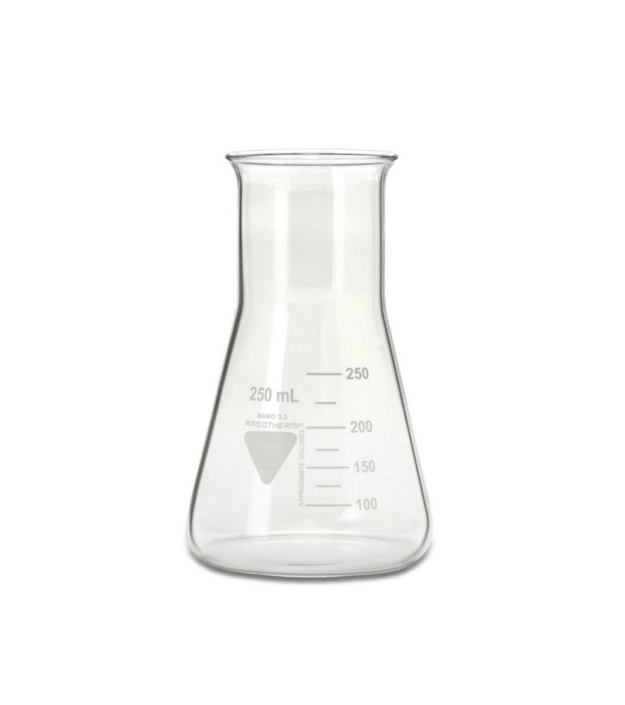 Scherf Erlenmeyer Flask 250 ml, Wide Neck, Boro 3.3, Pack of 10