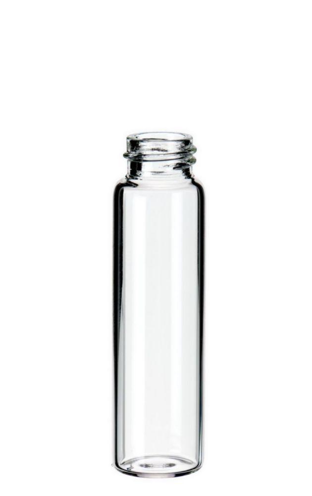 LLG Thread Bottles 12 mL Thread 15-425 66x18.5 mm Clear Glass Hydrolytic Class I Pack of 100
