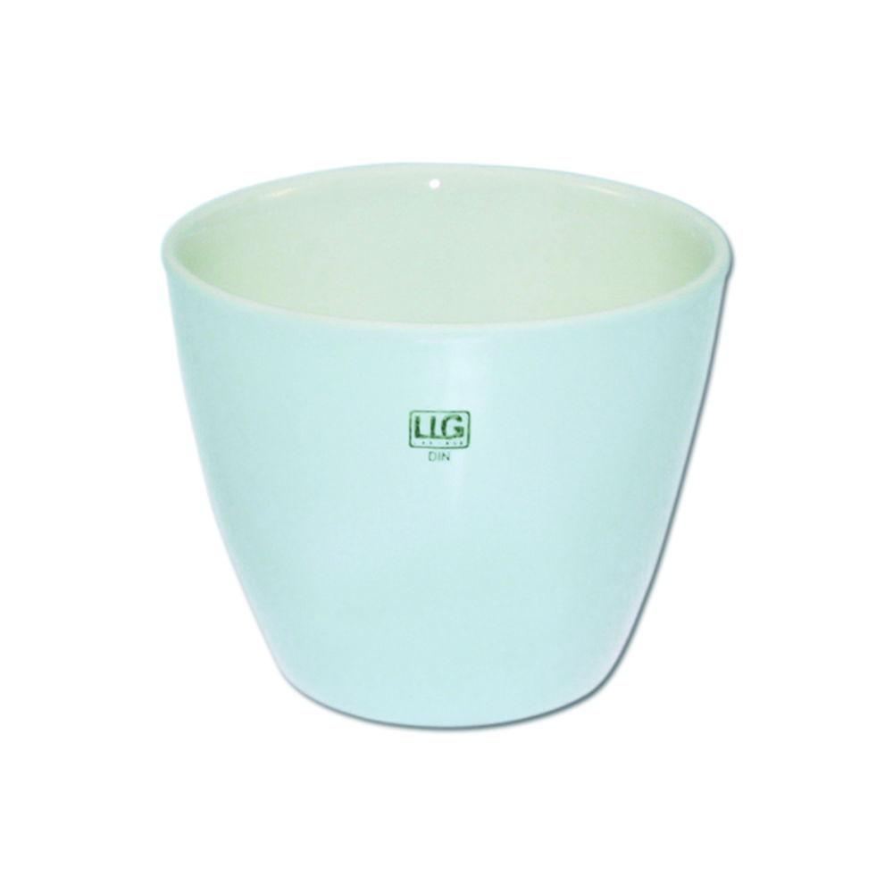 LLG Porcelain Crucible 2/30 DIN 10 ml, 30 mm Ø, Medium Form, Glazed