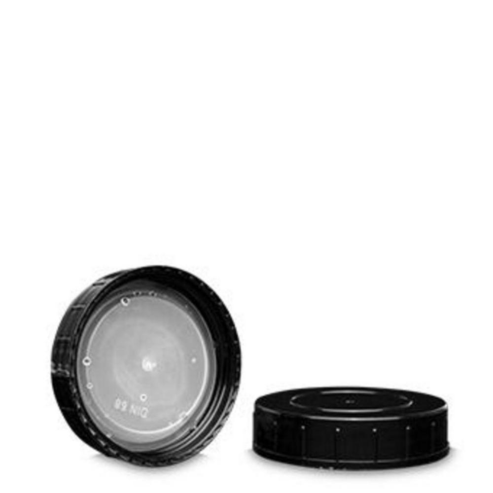 RIXIUS Screw Caps PP Black with LDPE Insert GL68 (Pack of 500)