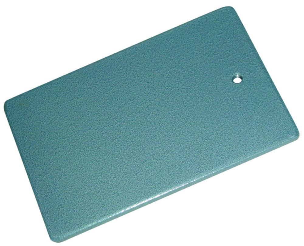 Stand base 315 x 200 mm steel, powder coated, M10 bore hole, 8mm thick, with welded feet