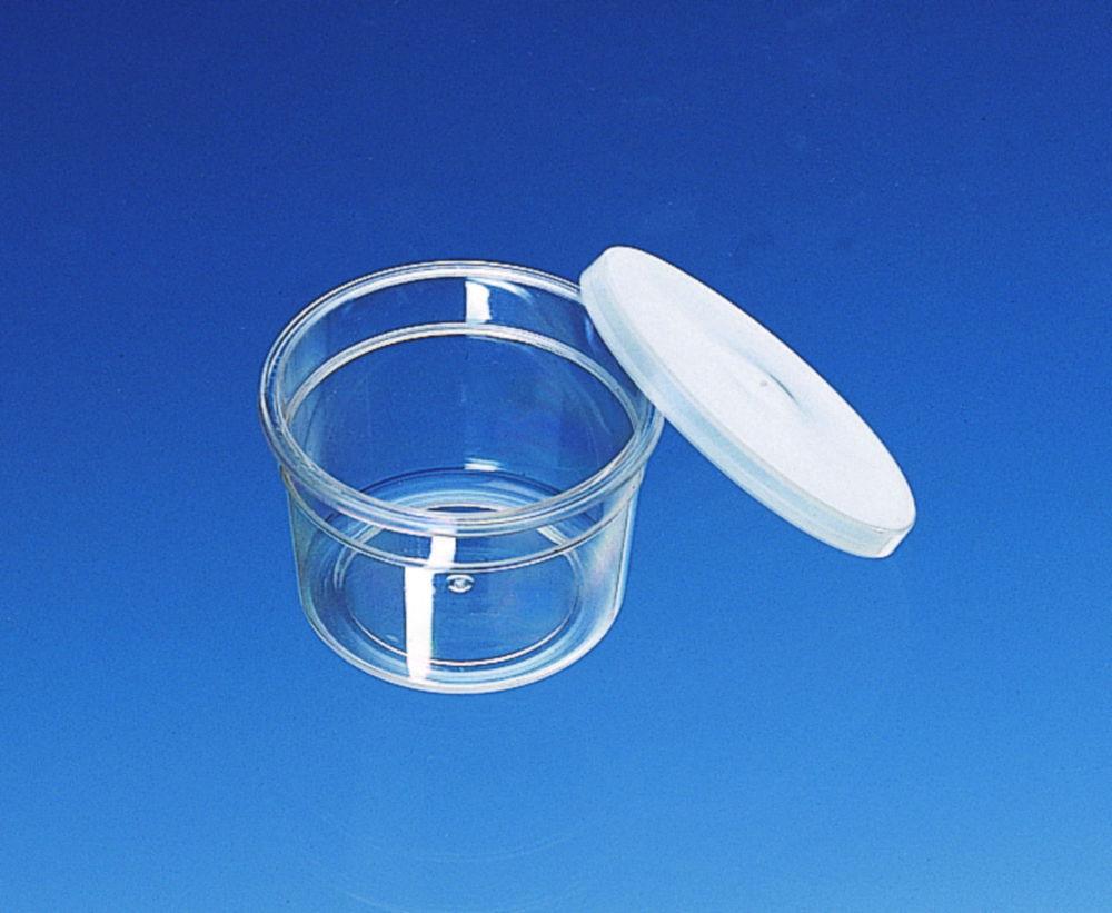 BRAND Jars 25 ml, PS, with Snap-On Lid PE-LD, Conical Form, PU=1000