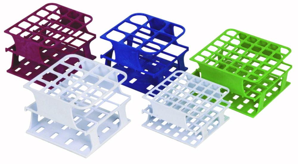 Heathrow Scientific Test Tube Rack OneRack for 9 Tubes of 30mm Ø Green, POM, 110x110x85mm