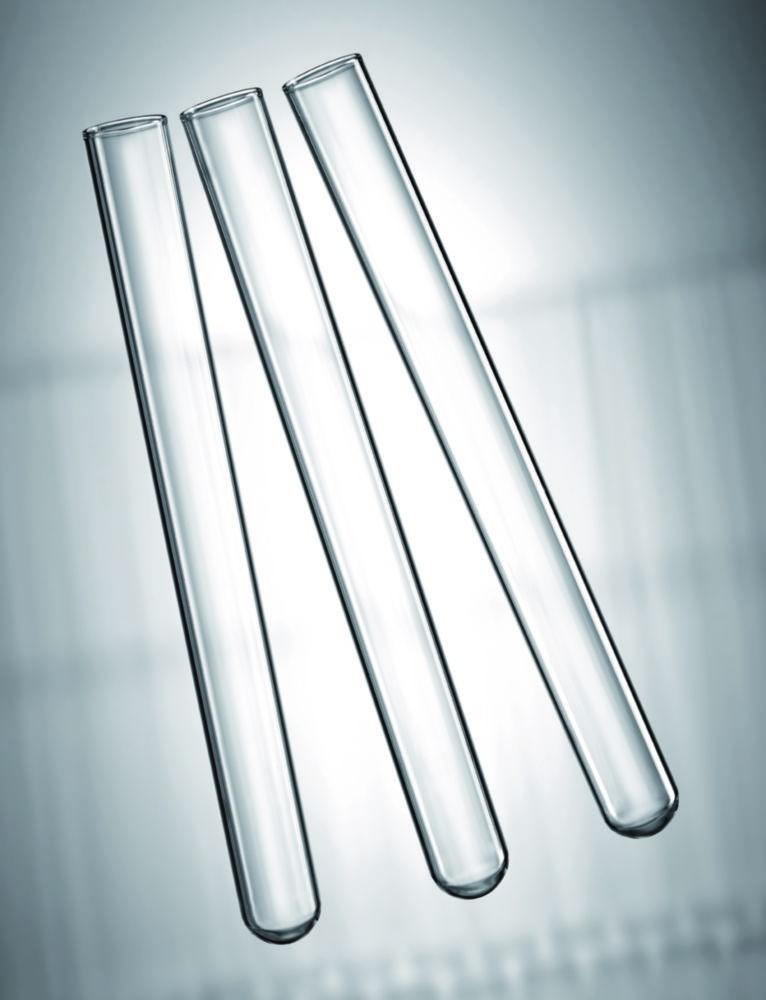 Scherf Test Tubes 130×14.00×0.8–0.9 mm Boro 3.3 Glass, Without Rim, Round Bottom Pack of 100


